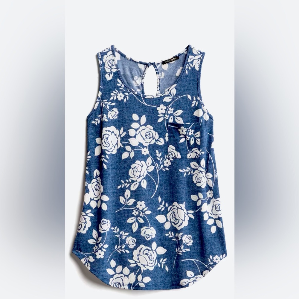 Egan one pocket knot top , navy blue size XL